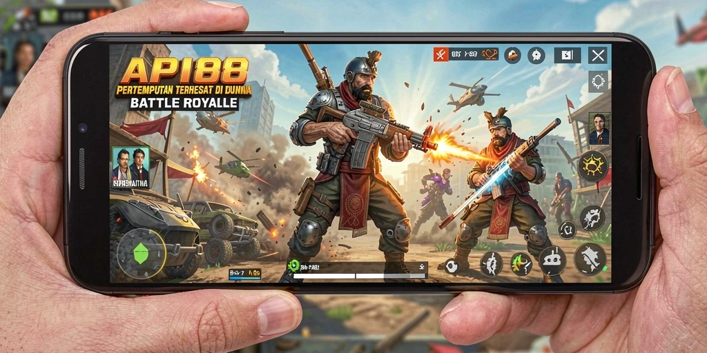 Tampilan gameplay seru dan mendebarkan dalam API88 Battle Royale.