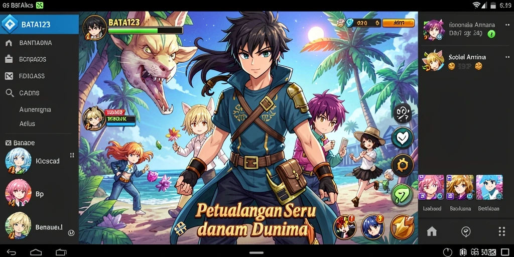 Tampilan gameplay BATA123 yang seru dan penuh warna.