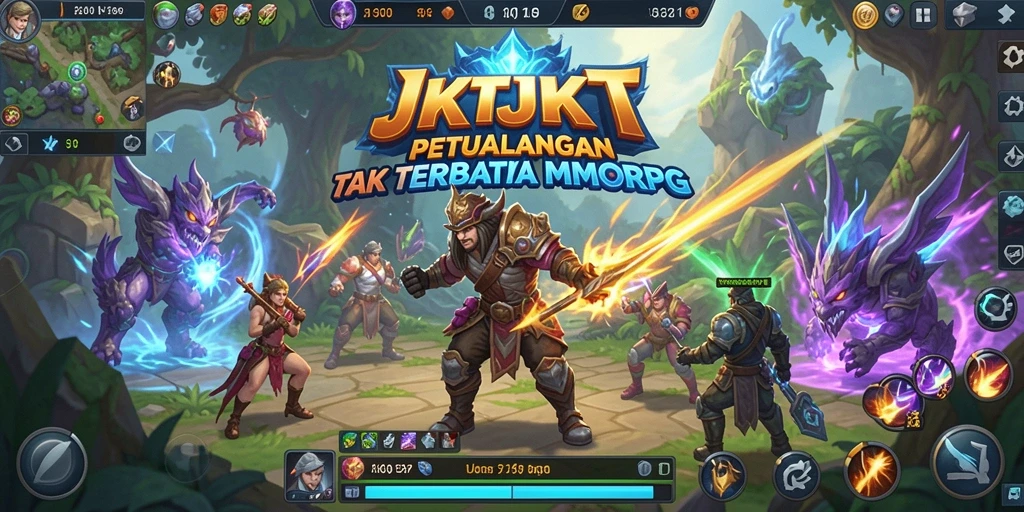 Tangkapan layar dari gameplay JKTJKT yang menampilkan aksi seru di dunia MMORPG.