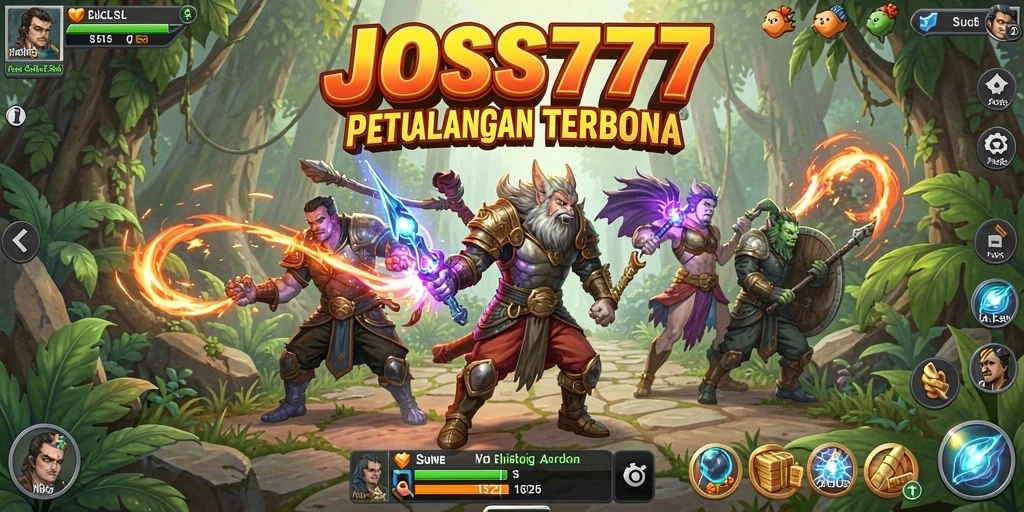 Screenshot gameplay menampilkan petualangan di dunia terbuka JOSS777.
