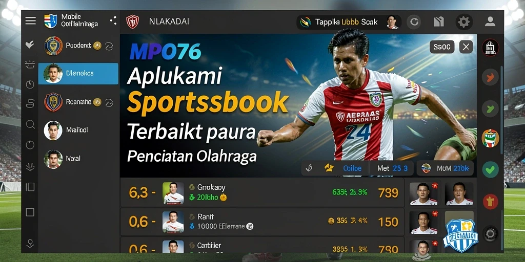 Screenshot utama MPO76 menunjukkan antarmuka taruhan olahraga yang menarik.