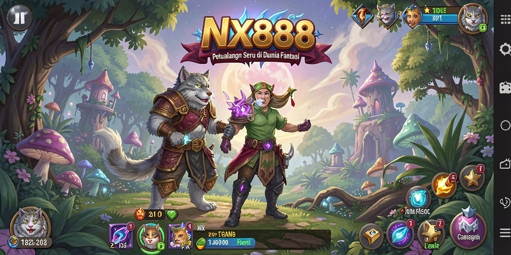 Gameplay NX888 menampilkan seru dan penuh aksi dalam petualangan.
