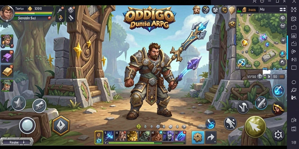 Screenshot gameplay ODDIGO menampilkan aksi pertempuran yang mendebarkan.
