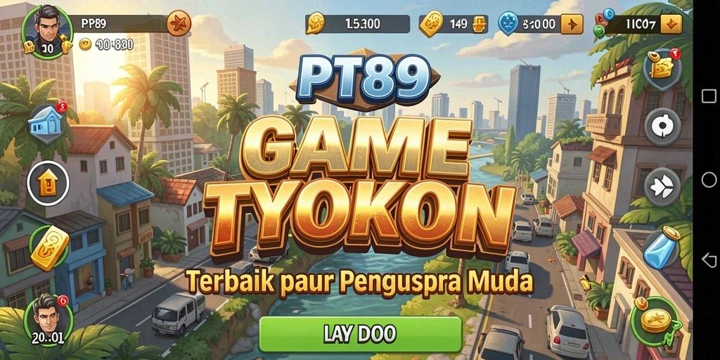 Screenshot utama PT89 menampilkan gameplay Tycoon yang menarik.