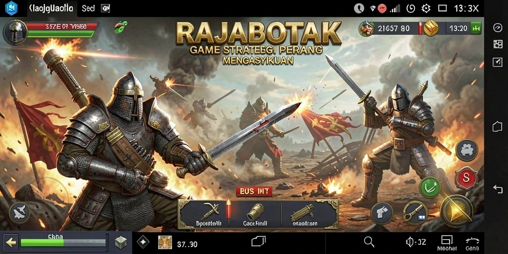 Tampilan menakjubkan dari gameplay RAJABOTAK yang strategis.