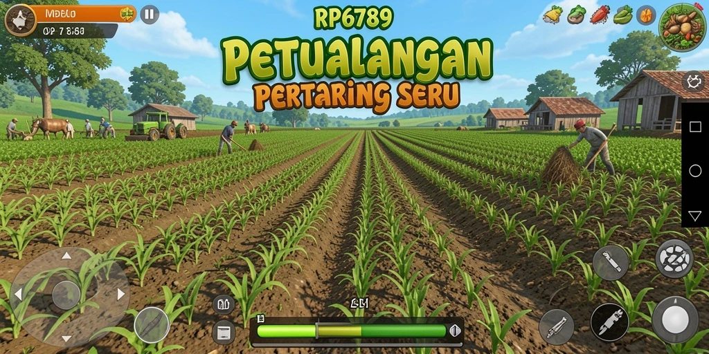 Screenshot utama RP6789 menampilkan gameplay seru dalam bertani.