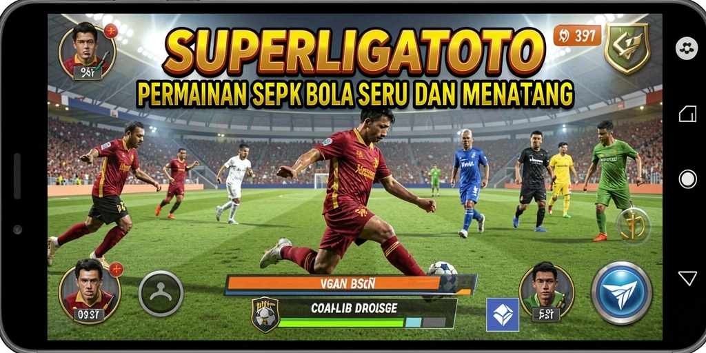 Gameplay SUPERLIGATOTO yang mendebarkan dan kompetitif.