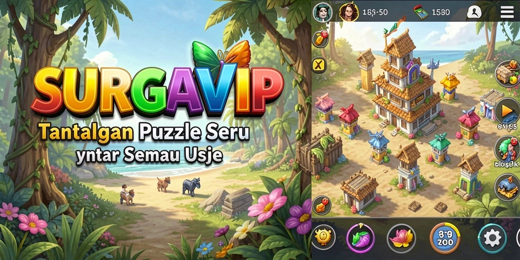 Tampilan gameplay SURGAVIP yang menantang dan menarik.